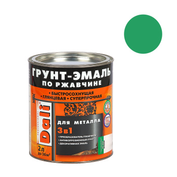 Грунт-эмаль по ржавчине зеленая 2 л DALI RAL 6029 *1/3/192