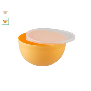 Миска пластм. с крышкой "Line" 0,6л 135х130х68мм арт.594 ("Полимербыт) *1/15