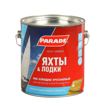 Лак алкидно-уретановый PARADE L-20, 2.5 л, яхтный, матовый