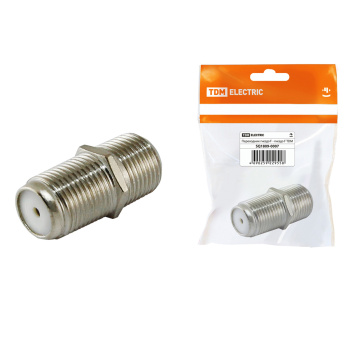 Переходник TV гнездо F - гнездо F TDM SQ1809-0007 *10/100