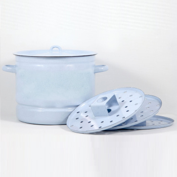 Мантоварка эмалированная 9,0л d240мм крышка с металл.ручкой, без деколи С-2221 *1/2