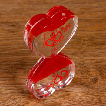 Песочно-водный антистресс "Я тебя люблю" 7.5х13 см, красный  5090847