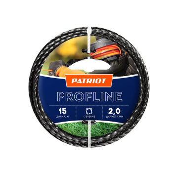 Леска PATRIOT Profline, 12 м, 2 мм, квадрат крученый
