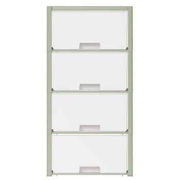 Комод пластм. "Колорит" 4 ящика выс.940мм, шир.475мм, гл.300мм Зелёный М9041"ЗПИ "Альтернатива" *1