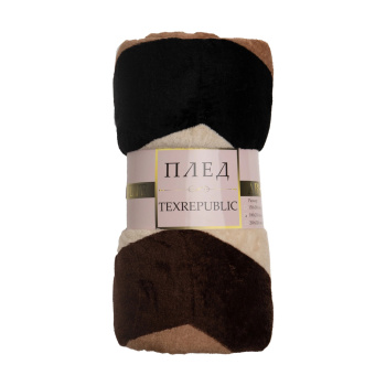 Плед 140*200см фланель Зигзаги бежевый TF FN F98 b1420 Absolute *1