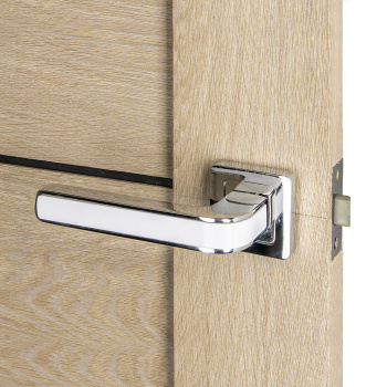 яяяДверь межкомнатная остеклённая КЛ7/1 Дуб Светлый 700 мм черное стекло Двери ГУД *1