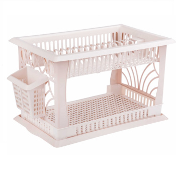 Сушилка для посуды настольная пластм. 2-х ярусн. 480х305х300мм "Мечта хозяйки" Беж. М7609 *1/4