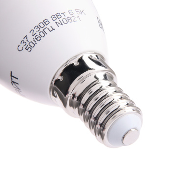 Лампа светодиодная ОНЛАЙТ, Е14, свеча C37, 8 Вт, 6500 К, холодный белый