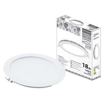 Светильник встраиваемый светодиодн."Даунлайт" СВО Народный 18Вт6500К бел TDM SQ0329-0243*1/30