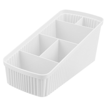 Органайзер пластм. "Velvet" 6 секций 240x117x106мм Белый арт.434256516 ("Бытпласт") *1/12