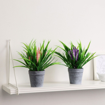 Бонсай в горшочке "Лаванда в траве" 9*23 см, микс  4555663