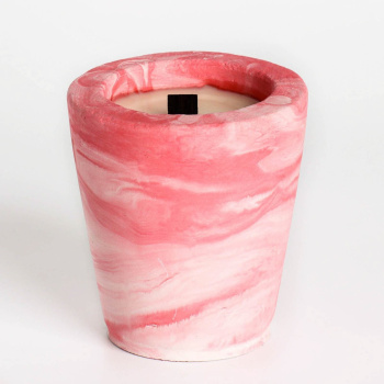 Свеча - цилиндр ароматическая в бетоне, 8х9 см, белый, кокос 7055852