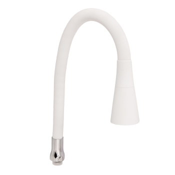 Излив для смесителя Рotato P71-2L гибкий силиконовый белый 2-х режимный 52см *1/100