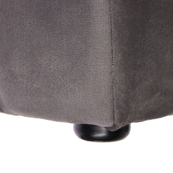 Пуф ЛОФТ ЛАЙН, 40х40х42 см, квадрат, велюр, серый