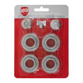 Набор для монтажа радиаторов Royal Thermo, 1/2", без кронштейнов, серебристый