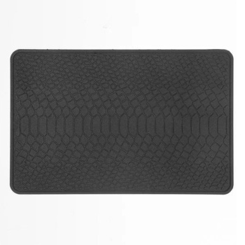 Коврик противоскользящий под кожу крокодила 20×13 см, черный 859774