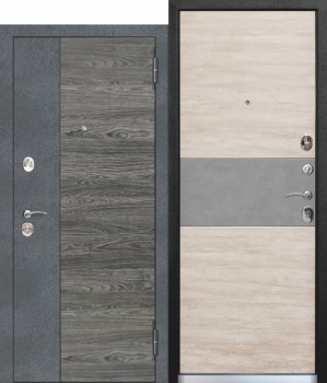 Дверь металлическая ОРЛАНДО Дуб винтаж белый 860х2050 ЛЕВАЯ толщина ДП 95мм *1