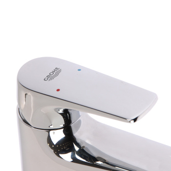 Смеситель для умывальника GROHE BauFlow 23752000, короткий излив, рычажный, без донного клапана