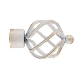 Наконечник для кованного карниза DIY 16мм Булава Белое золото(2шт) *1