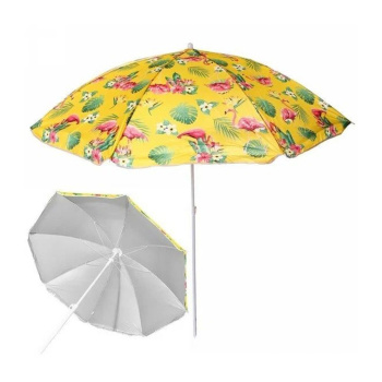 Зонт пляжный D=170см, h-190см "Фламинго" с покрытием от нагрева ДоброСад