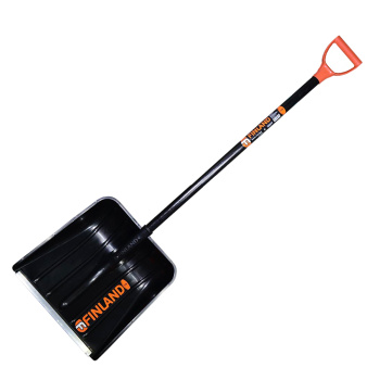 Лопата снегоуб пластик 410*410 с планкой дерев. черенком и V- ручкой "FINLAND" (арт.1243)  *5 Лопата снегоуб пластик 410*410 с планкой дерев. черенком и V- ручкой "FINLAND" (арт.1243)  *5