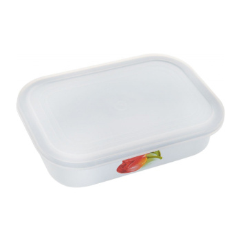 Лоток эмалированный 1,5л 220х155мм, глуб.50мм, металл.крышка, с Дек. С-2508Км/4 *1/8