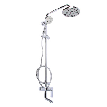 Смеситель д/ванны со стойкой для душа + ручной и тропический душ FASHUN A2418 *1