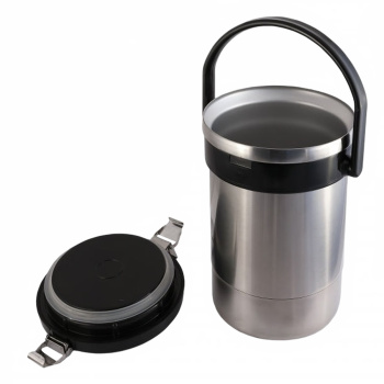 Термос нерж. "АМЕТ" 2,0л "Экспресс" Широкое горло + 2 нерж. судка х 0,6л 1с934 (Аша) *1/6