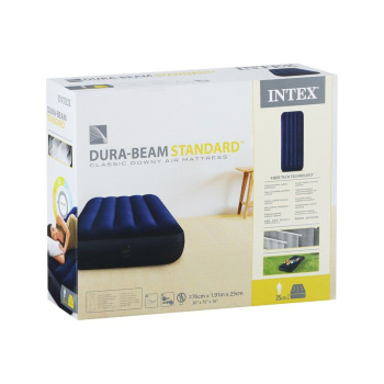 Матрас надувной INTEX Classic Downy Fiber-Tech, 76x191x25 см, до 136 кг