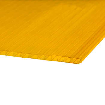 Поликарбонат 4 мм сотовый Главный агроном, 2.1х6 м, 0.47 кг/м², янтарь Поликарбонат 4 мм сотовый Главный агроном, 2.1х6 м, 0.47 кг/м², янтарь