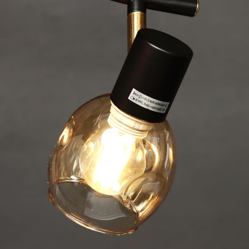 Светильник настенный (спот) 05961-0.8-02 BK+AB Е14 2*60W *2