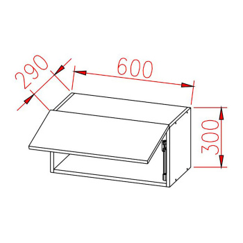 Шкаф навесной 600х300х290 мм BROZEX-WOOD Lux, 3 ярус