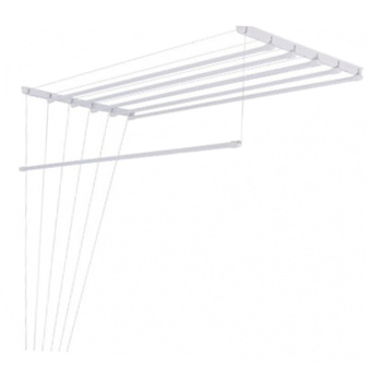 Сушилка для белья потолочная "Лиана" 6-рядная, шир.1,5м регул. по высоте Белая Lakmet *1/5