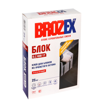 Клей для блоков 25 кг BROZEX Блок KSB 17 W зимний