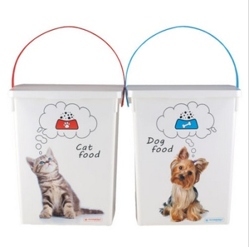 Контейнер д/корма животных пластм. 5,0л "Кошки" 196х167х230мм арт.49303 ("Полимербыт") *1/18