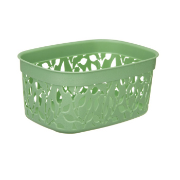 Коробка д/хранения пластм. "Флора" 240x175x110мм (3,0л) Мята М2361 ("М-Пластика") *1/10