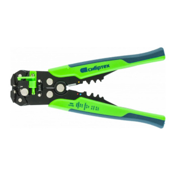 яяяЩипцы для зачистки электропроводов "Сибртех" 17734, функция обрезания проводов, 0.2-6 мм  4445636