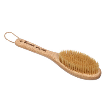 Щетка деревянная 30см "Антицеллюлит" банная массаж, дуб, натур.щет. кабана "Банные штучки"41331*1/20
