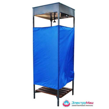 Душ дачный с ТЭНом, 800х800х2500 мм, бак 128 л, 2 кВт