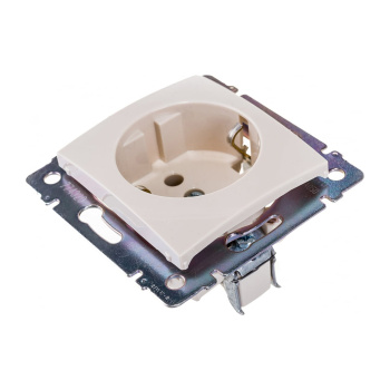 Механизм розетки "Valena" 1-м. с з/к., сл.кость Leg SchE 774320 *1/10