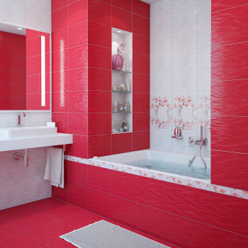 Плитка 40х28 см настенная 1.23 м² Axima Орхидея, белый