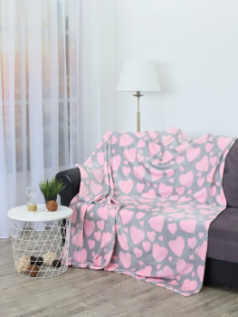 Плед фланель 150*200см Сердечки розовый TF FN F113Pl b1520 Absolute *1 Плед фланель 150*200см Сердечки розовый TF FN F113Pl b1520 Absolute *1