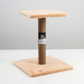 Когтеточка "Столбик" с полкой, 40 х 40 х 50 см микс цветов 1474477