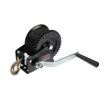 Лебедка ручная барабанная тяговая TUNDRA, 1000 кг, трос-ремень 10 метров 1002766