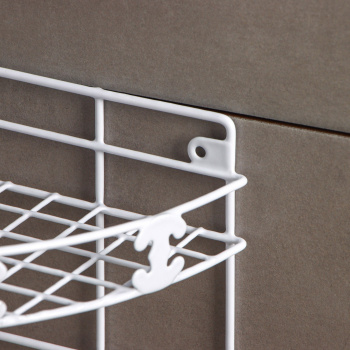 Полка 2х-ярусная угловая, белая 20х20х33 см 131425