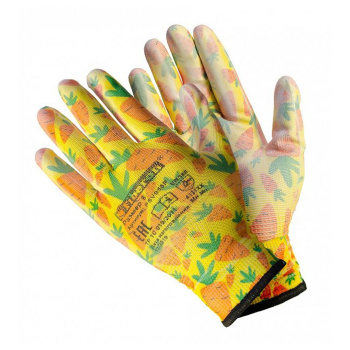 Перчатки Садовые полиэстер, полиуретановое покрытие, цвет-микс PR-PU054 "Fiberon"  *10/120