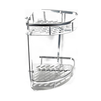 Полка 2х-ярусная угловая 22х22х35 см разборная, алюминий   2813070