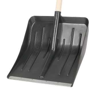 Лопата снегоуб пластик 430х440 с планкой дерев. черенком "Метелица" (Новгород)  *5 Лопата снегоуб пластик 430х440 с планкой дерев. черенком "Метелица" (Новгород)  *5