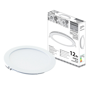 Светильник встраиваемый светодиодн."Даунлайт" СВО Народный 12Вт6500К бел TDM SQ0329-0242*1/40