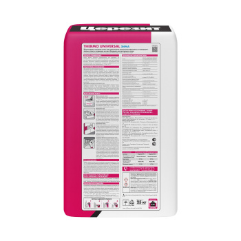 Смесь штукатурно-клеевая для минераловатных плит Thermo Universal 25кг зима Церезит *1/48